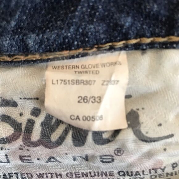 Silver Jeans Women’s Size 26 Capri Twisted Blue Bootcut Low Rise Cut Rolled Hem - Picture 10 of 11